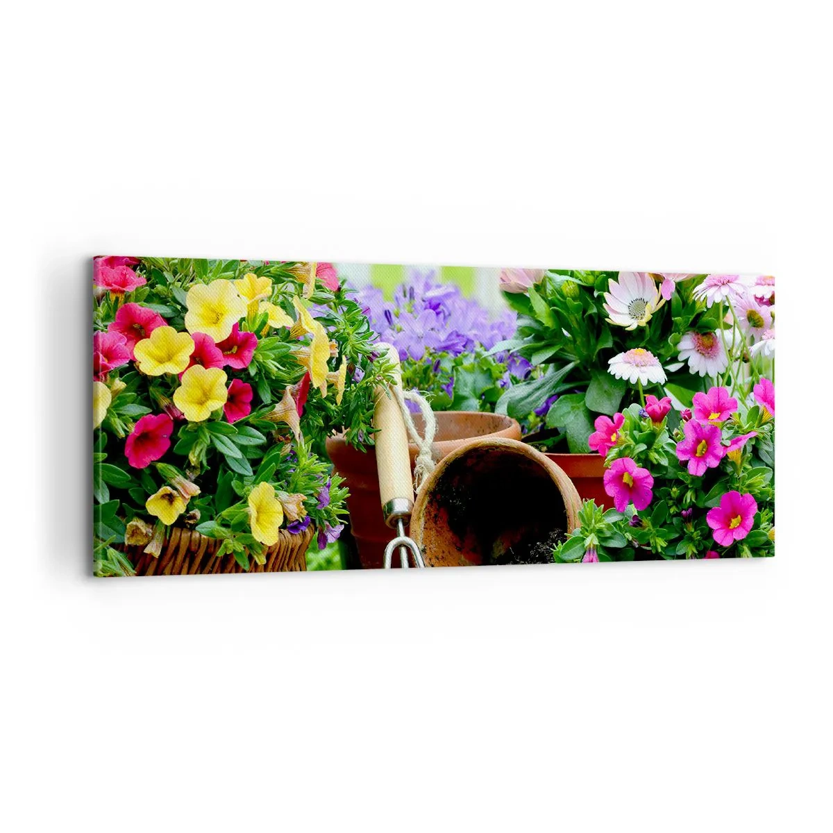 Canvastavla - Bild på duk - Sofias lilla trädgård - 100x40 cm