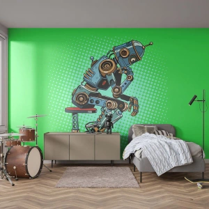 Fototapet Standard Eco - Över existensens mening - Abstraktion, Intelligent robot, För barn - 450x315 cm