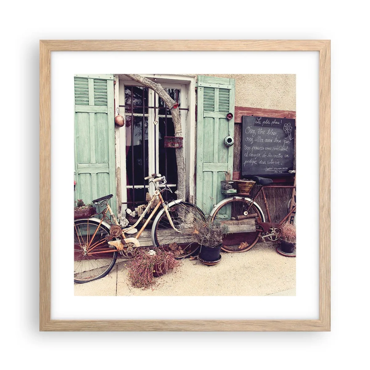 Affisch i ram av ljusek - Länge leve provinsen - 40x40 cm