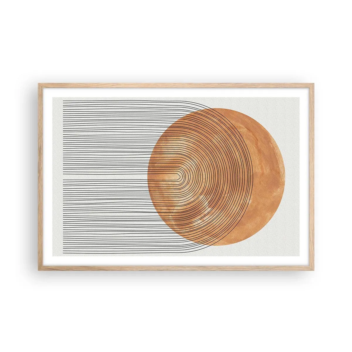 Affisch i ram av ljusek - En solig komposition - 91x61 cm