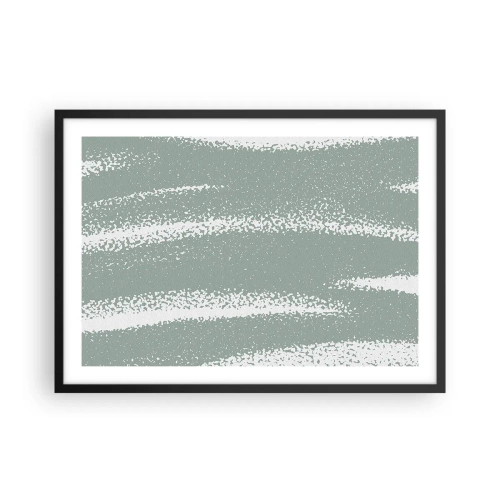 Affisch i svart ram - Abstraktion i vinterstämning - 70x50 cm