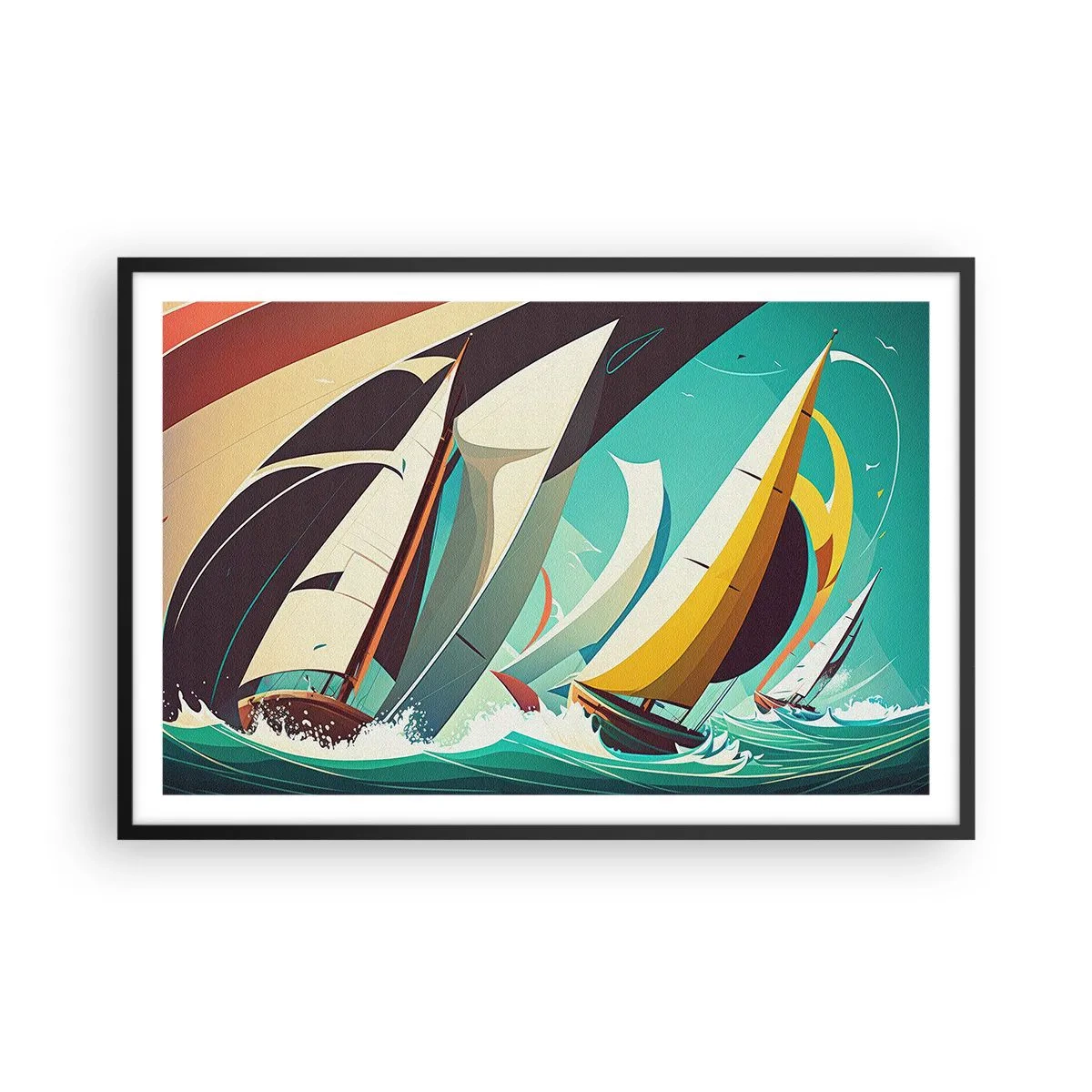 Affisch i svart ram - Icke rädda för elementen - 91x61 cm