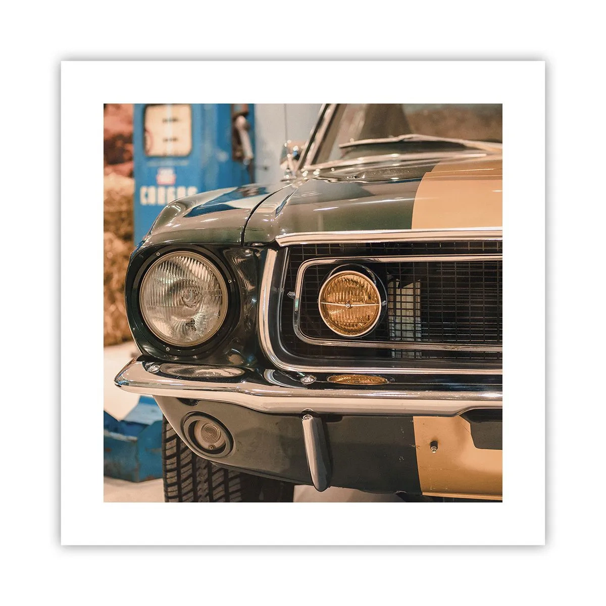 Affisch - Ett möte med legenden - 40x40 cm