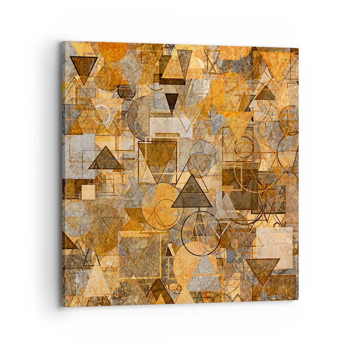 Canvastavla - Bild på duk - Värld infattad i form - 70x70 cm