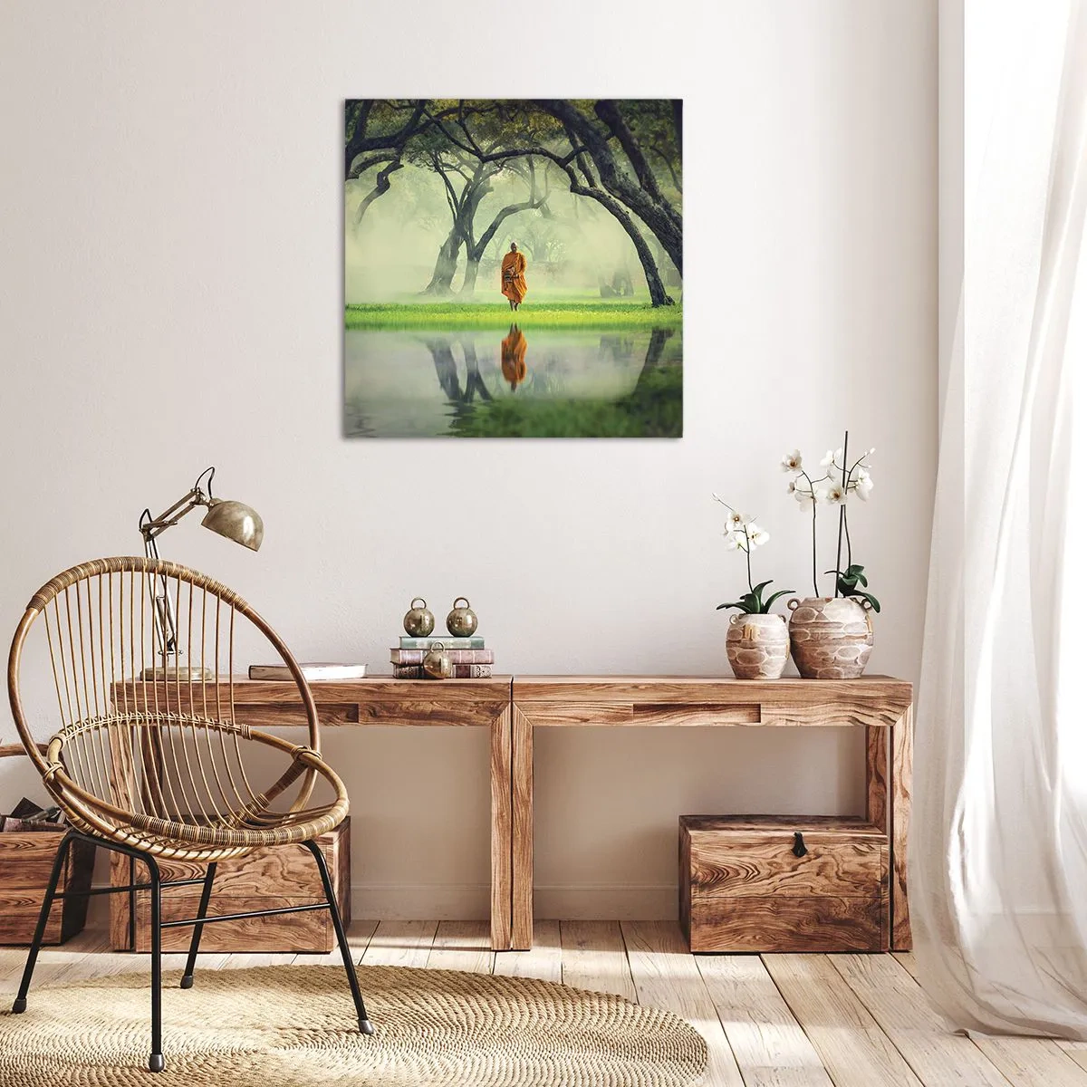 Canvastavla - Bild på duk - På väg till upplysningen - 40x40 cm