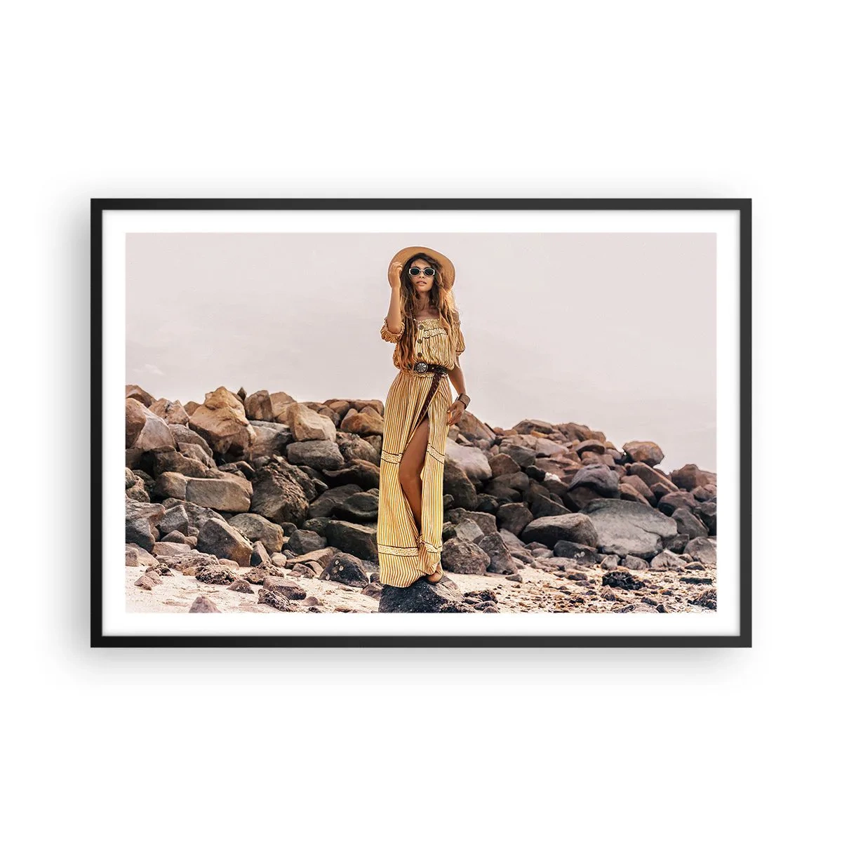 Affisch i svart ram - Stenarnas magi - 91x61 cm