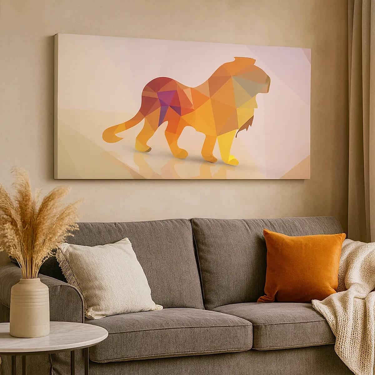 Canvastavla - Bild på duk - Diamantkung - 30x30 cm