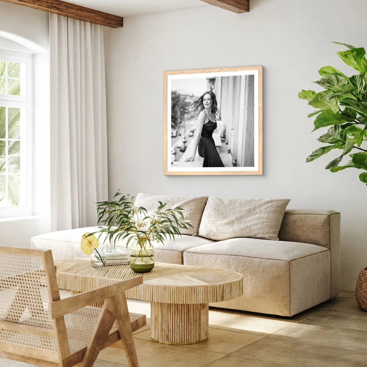 Affisch i ram av ljusek - Säkert en Parisbo - 40x40 cm