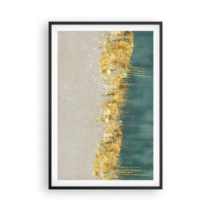 Affisch i svart ram - Den gyllene gränsen - 61x91 cm