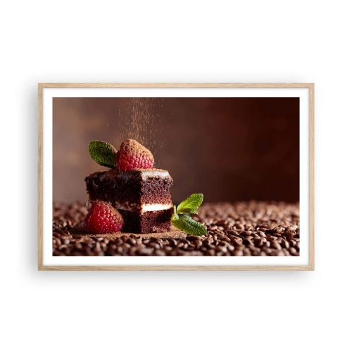 Affisch i ram av ljusek - Livet är ljuvt - 91x61 cm