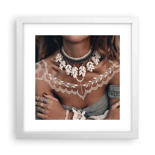 Affisch i vit ram - Kvinnlighetens talismaner, ritualer - 30x30 cm