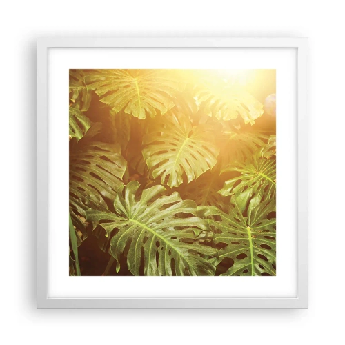 Affisch i vit ram - Beträda grönskan... - 40x40 cm