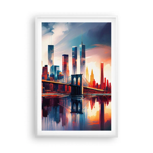 Affisch i vit ram - Fenomenala New York - 61x91 cm