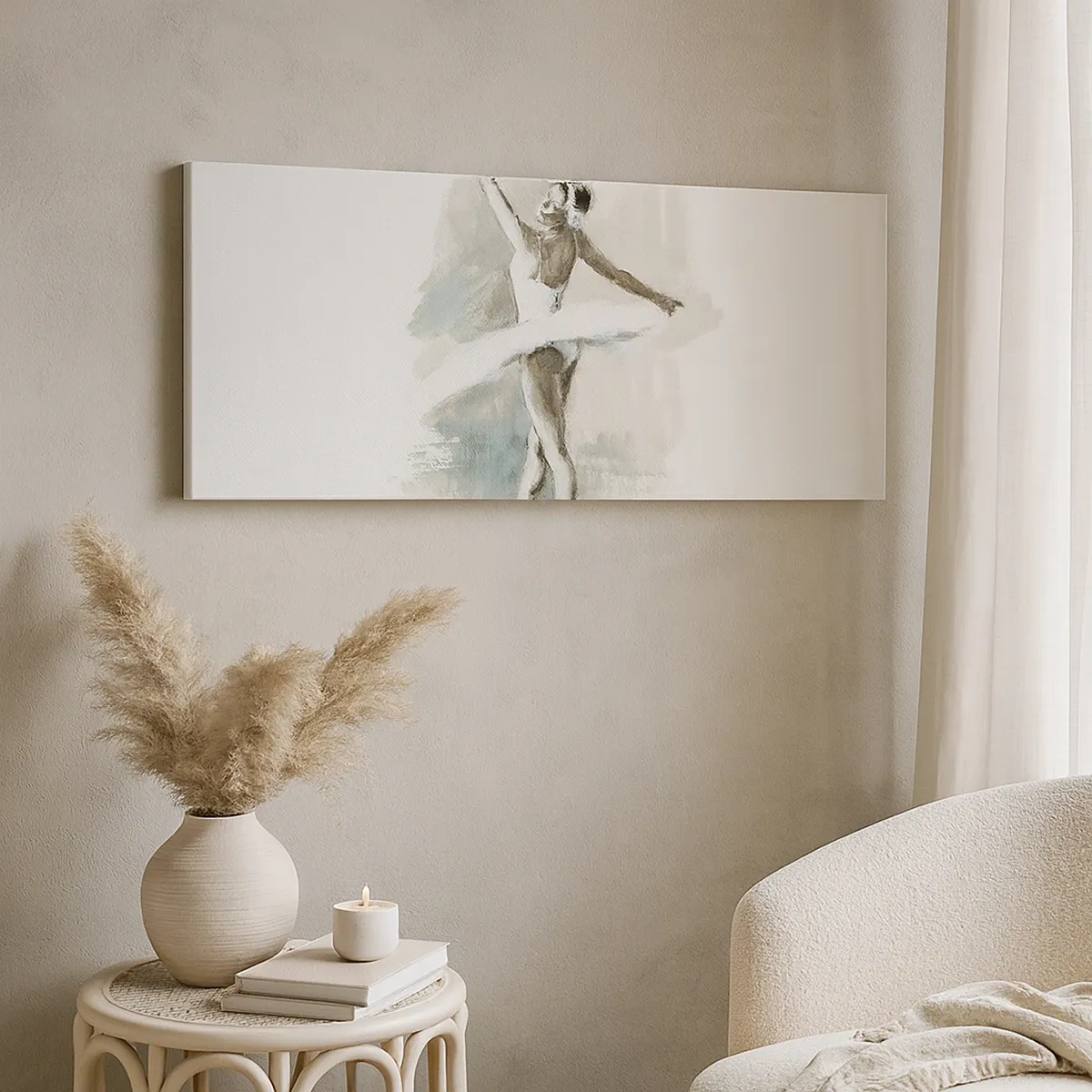 Canvastavla - Bild på duk - Förtrollad i en svan - 30x30 cm