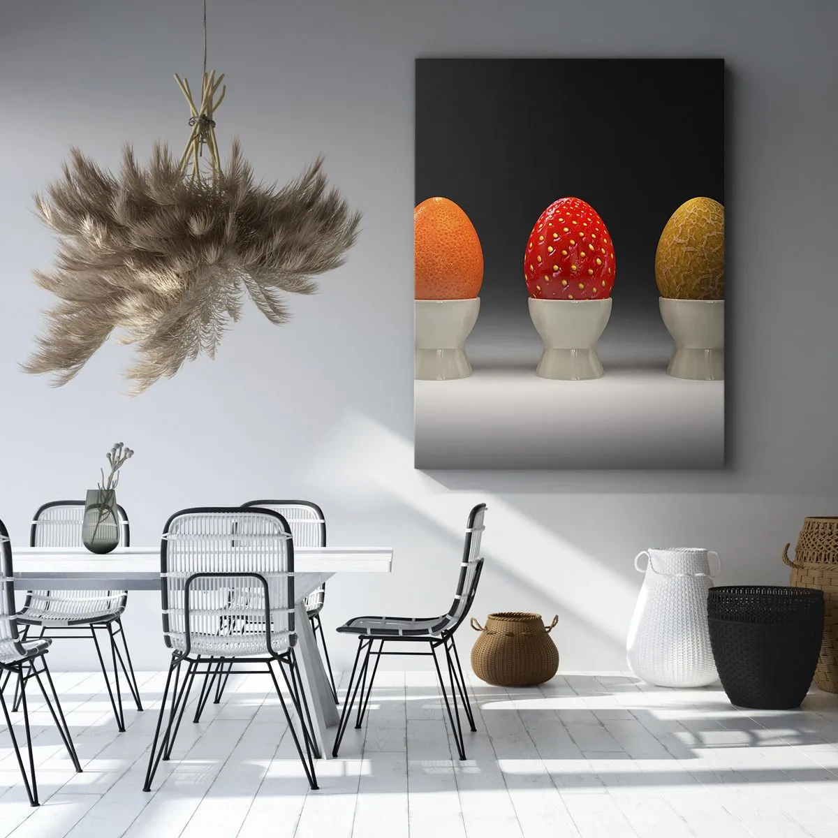 Canvastavla - Bild på duk - Fruktfrukost - 50x70 cm