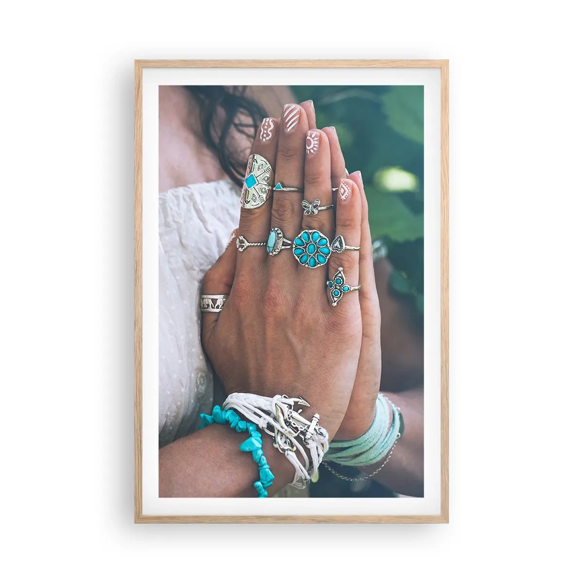 Affisch i ram av ljusek - Välkommen till existensens centrum - 61x91 cm