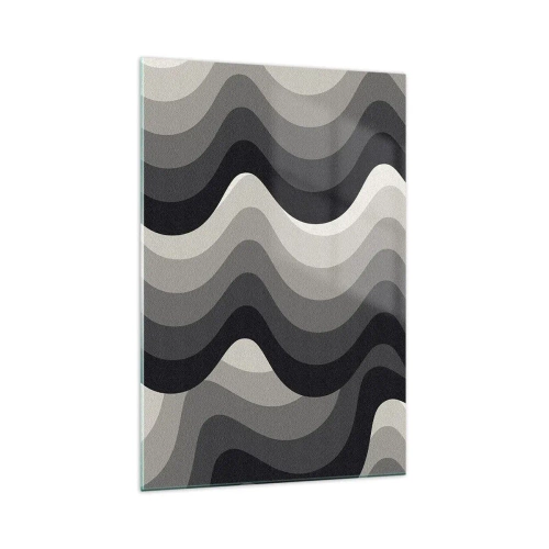 Glastavla - Bild på glas - Våg efter våg - 70x100 cm