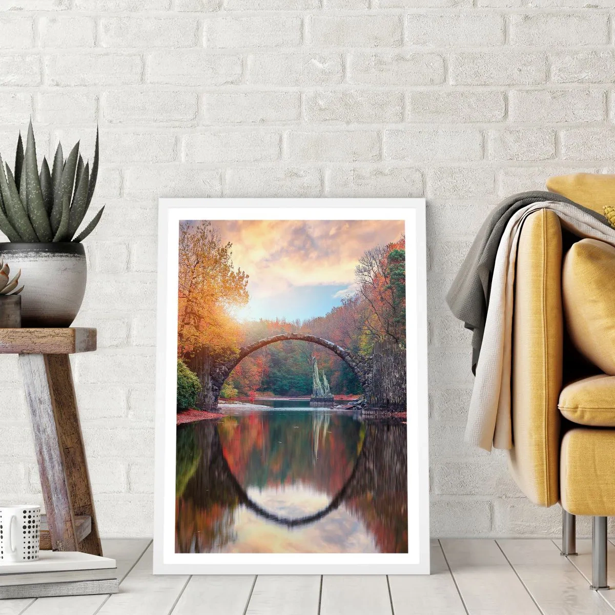 Affisch i vit ram - På andra sidan av spegeln - 61x91 cm