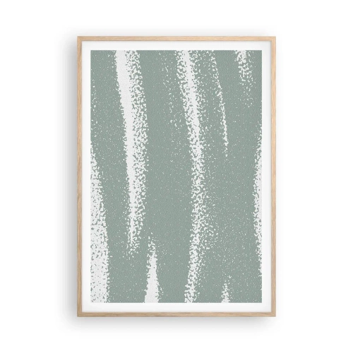 Affisch i ram av ljusek - Abstraktion i vinterstämning - 70x100 cm