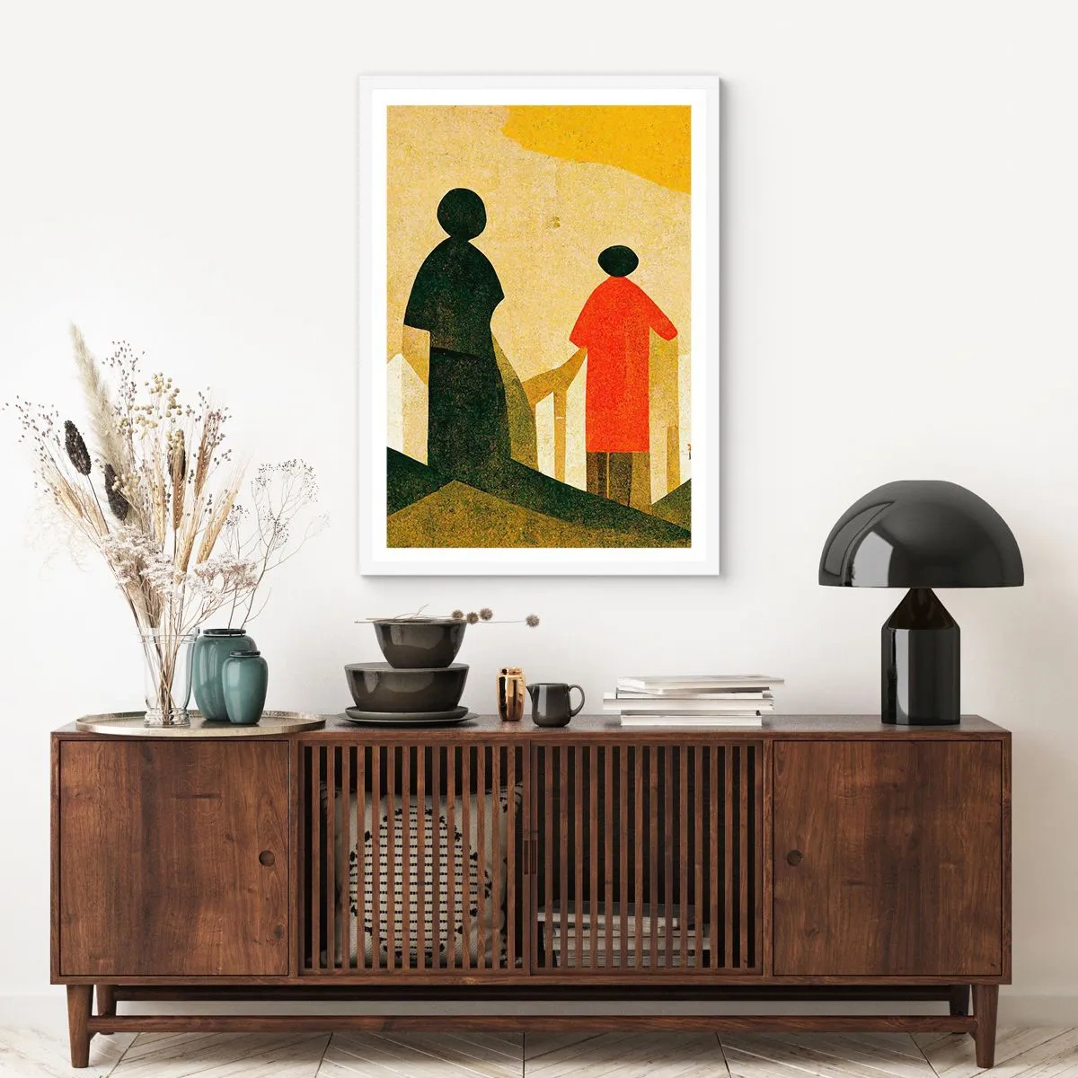 Affisch i vit ram - Det är fortfarande långt kvar - 30x40 cm