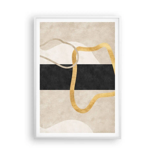 Affisch i vit ram - Slingrande former - 70x100 cm