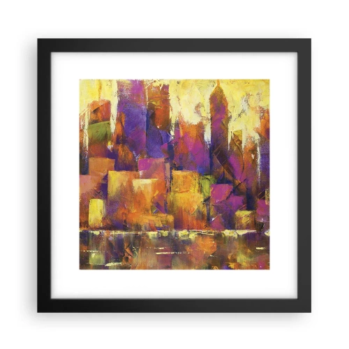 Affisch i svart ram - Metropolis komposition - 30x30 cm