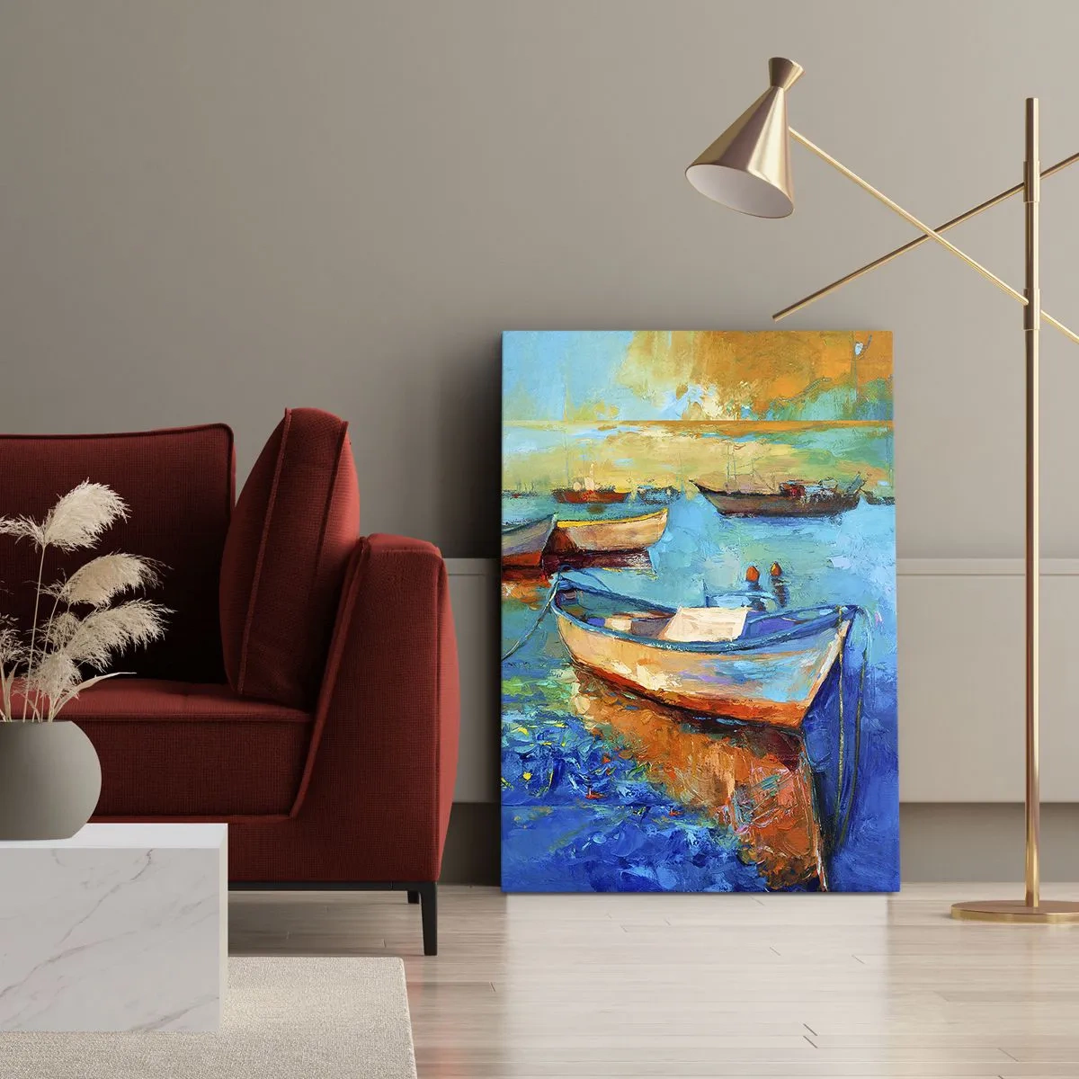 Canvastavla - Bild på duk - I en sydlig vik - 50x70 cm