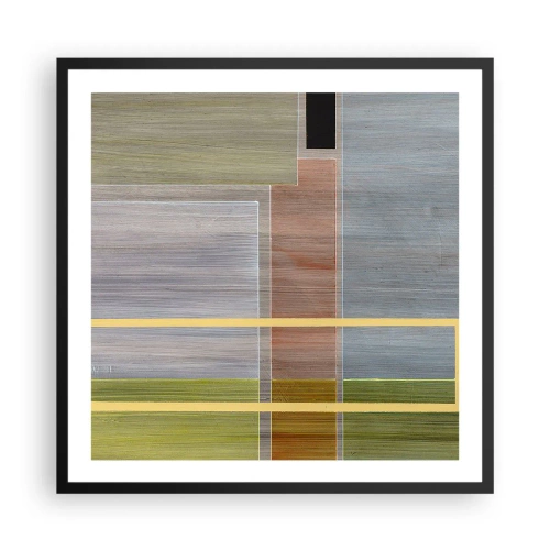 Affisch i svart ram - Rakt och lugnt - 60x60 cm