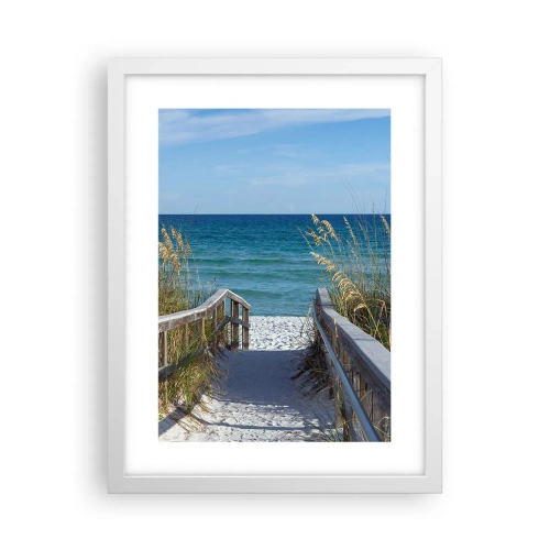 Affisch i vit ram - I solen, i vinden - 30x40 cm