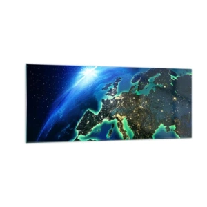 Glastavla - Bild på glas - Glödande Europa - 100x40 cm