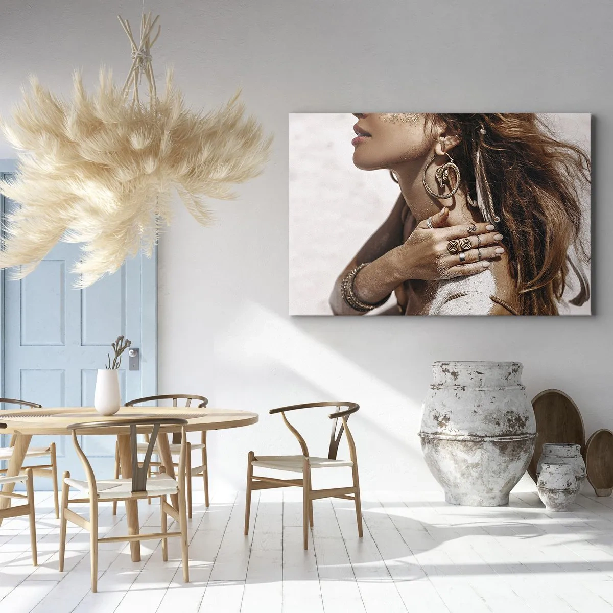 Canvastavla - Bild på duk - Vilda strandens drottning - 120x80 cm