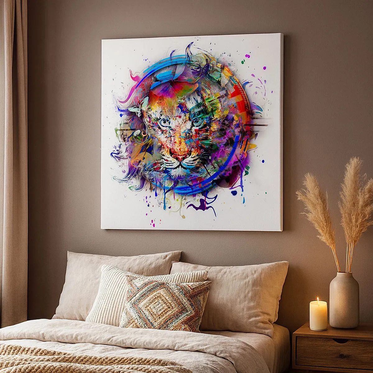 Canvastavla - Bild på duk - Lurar bakom regnbågen - 30x30 cm