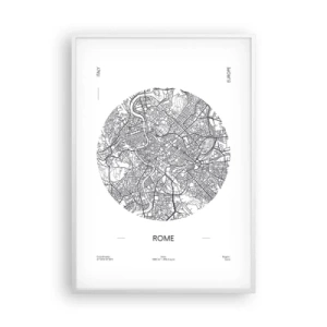 Affisch i vit ram - Roms anatomi - 70x100 cm