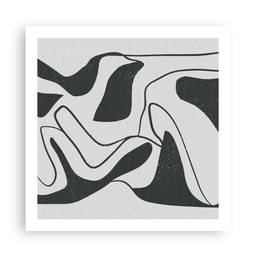 Affisch - Abstrakt lek i en labyrint - 60x60 cm