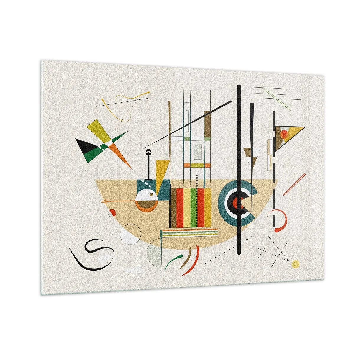 Glastavla - Bild på glas - Så världen skrattar - 100x70 cm