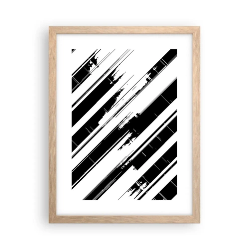 Affisch i ram av ljusek - Intensiv och dynamisk komposition - 30x40 cm