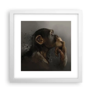 Affisch i vit ram - Säkert en tänkare - 30x30 cm