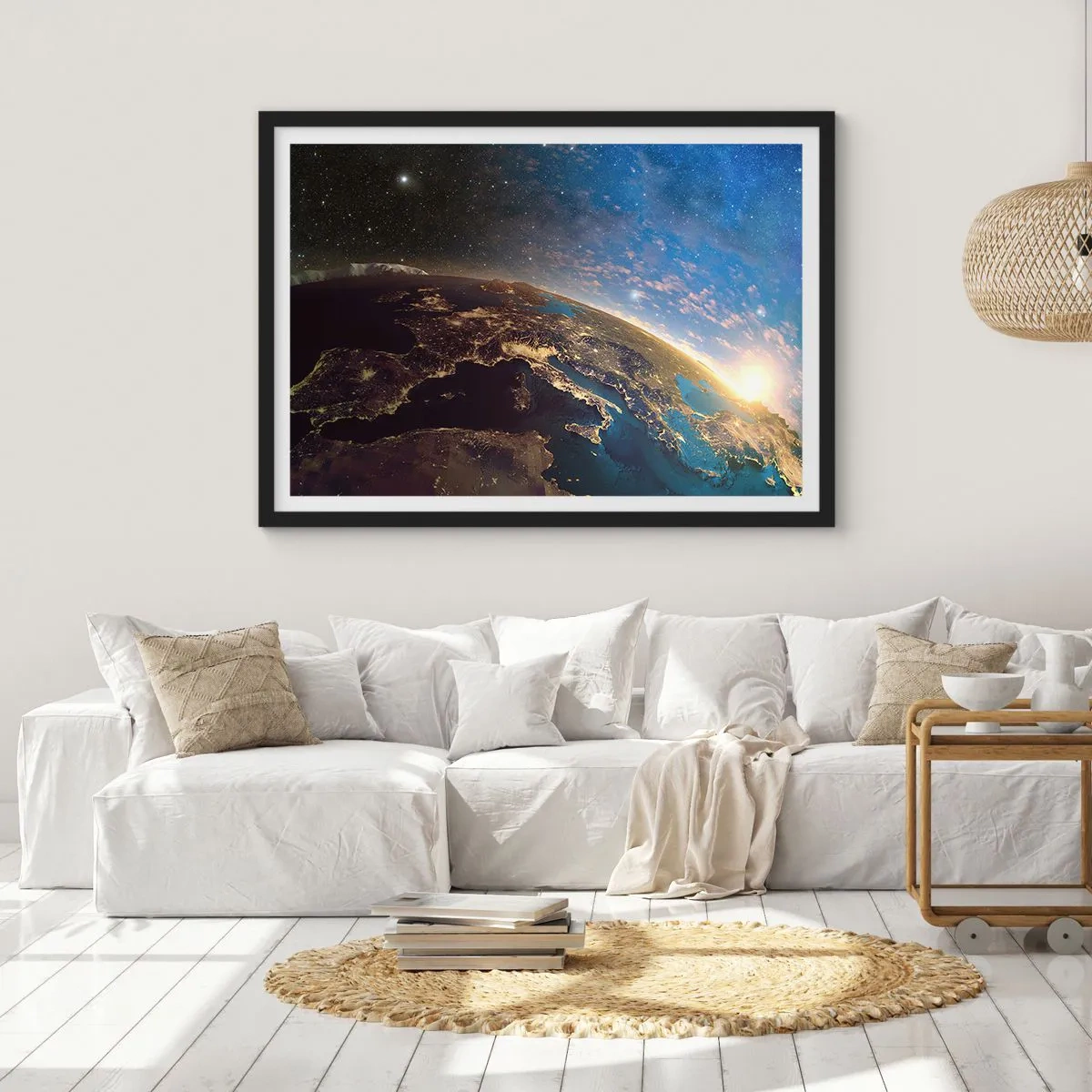 Affisch i svart ram - Låt oss titta på varandra på avstånd - 100x70 cm