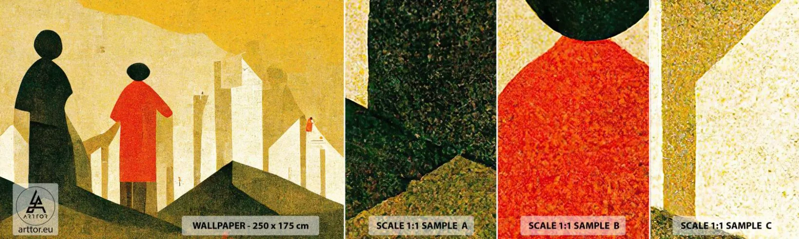 Fototapet Prov Standard Eco - Det är fortfarande långt kvar - människor, Symbolism, Bit - 100x30 cm