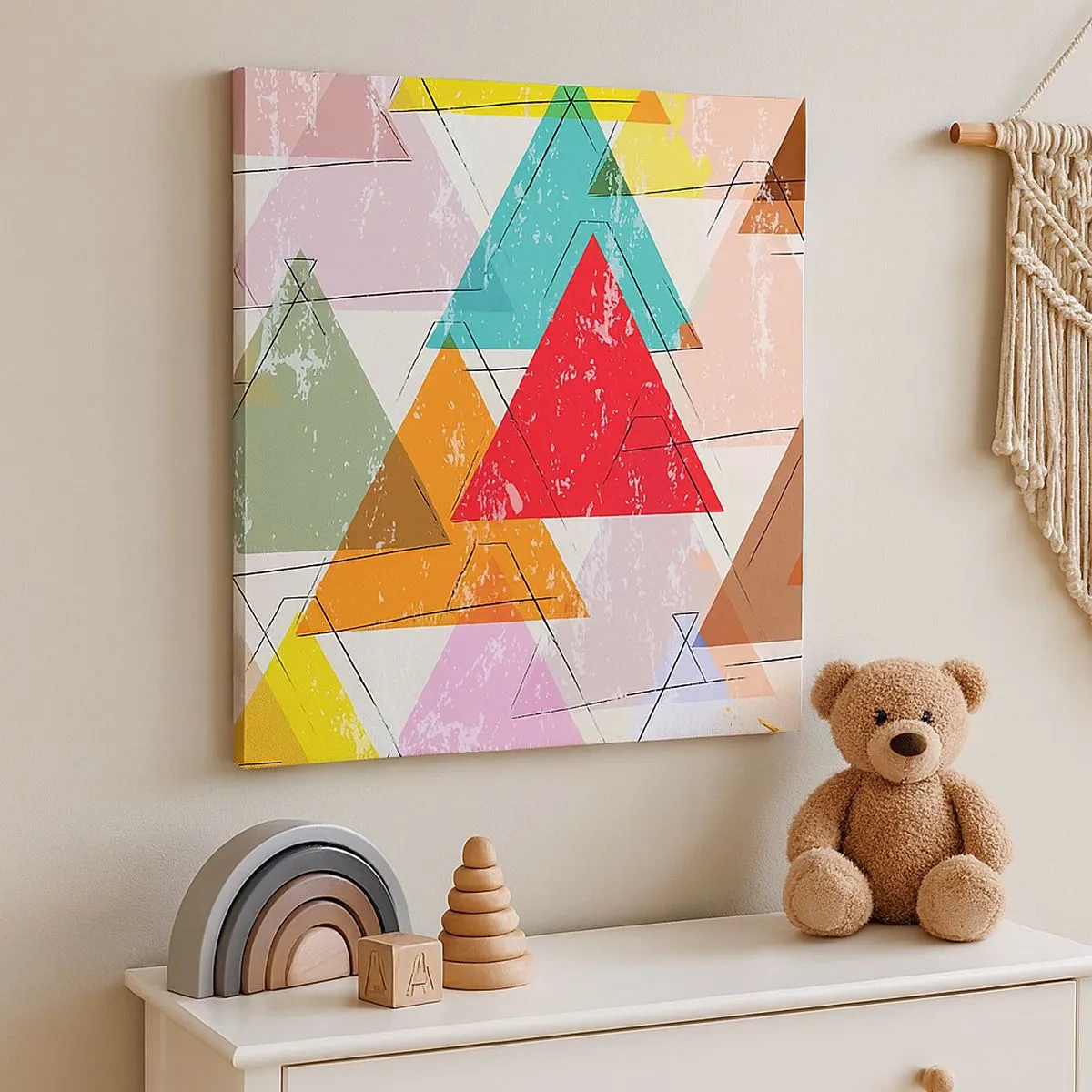 Canvastavla - Bild på duk - Tre gånger tre - 30x30 cm