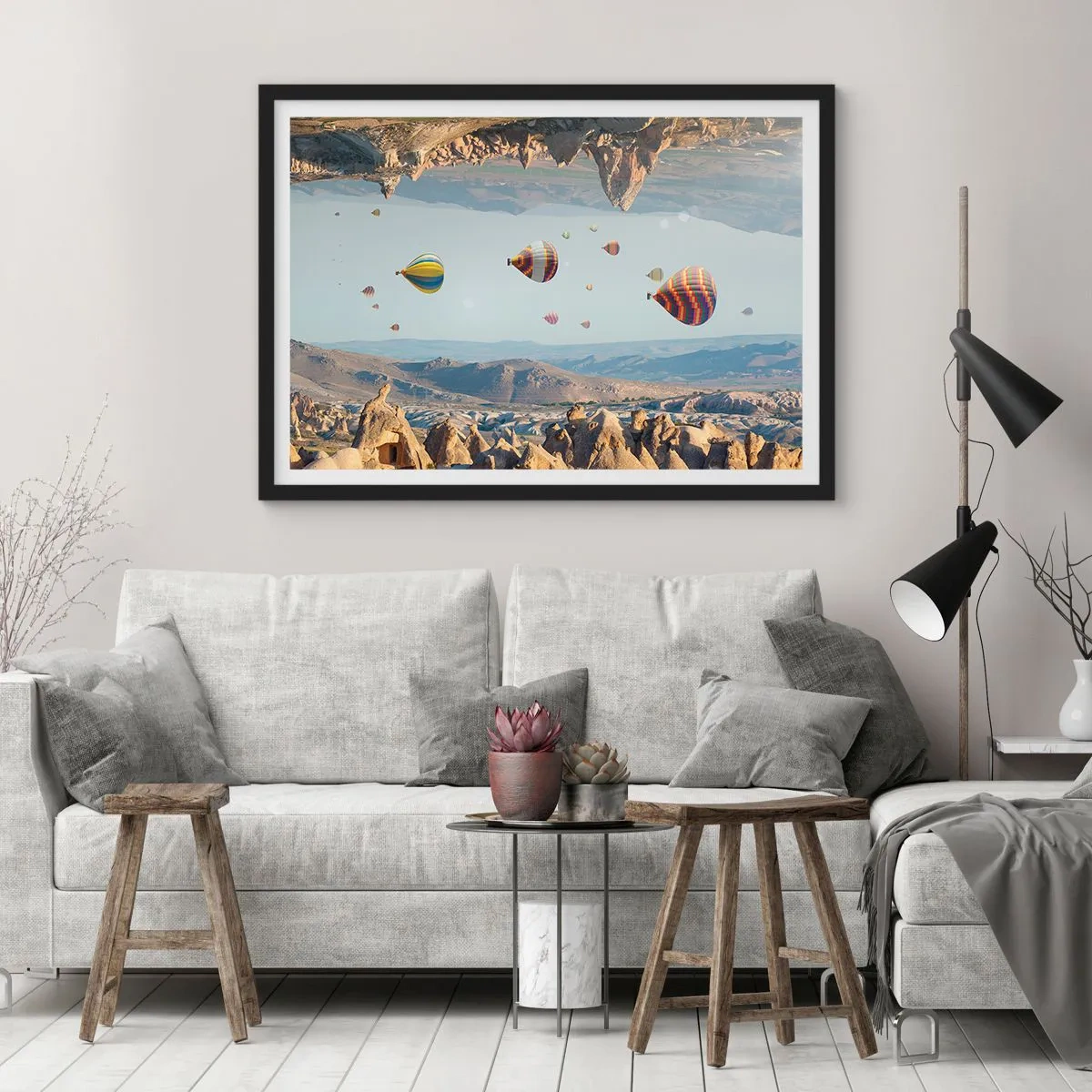 Affisch i svart ram - Här är allt möjligt - 70x50 cm
