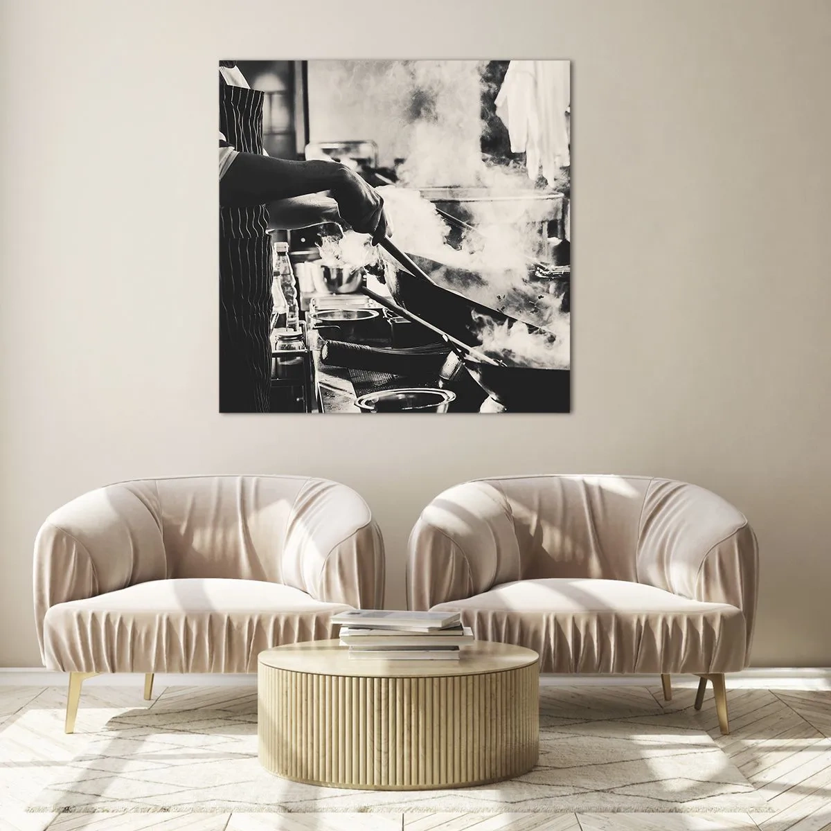 Glastavla - Bild på glas - Alkemi av smaker - 60x60 cm