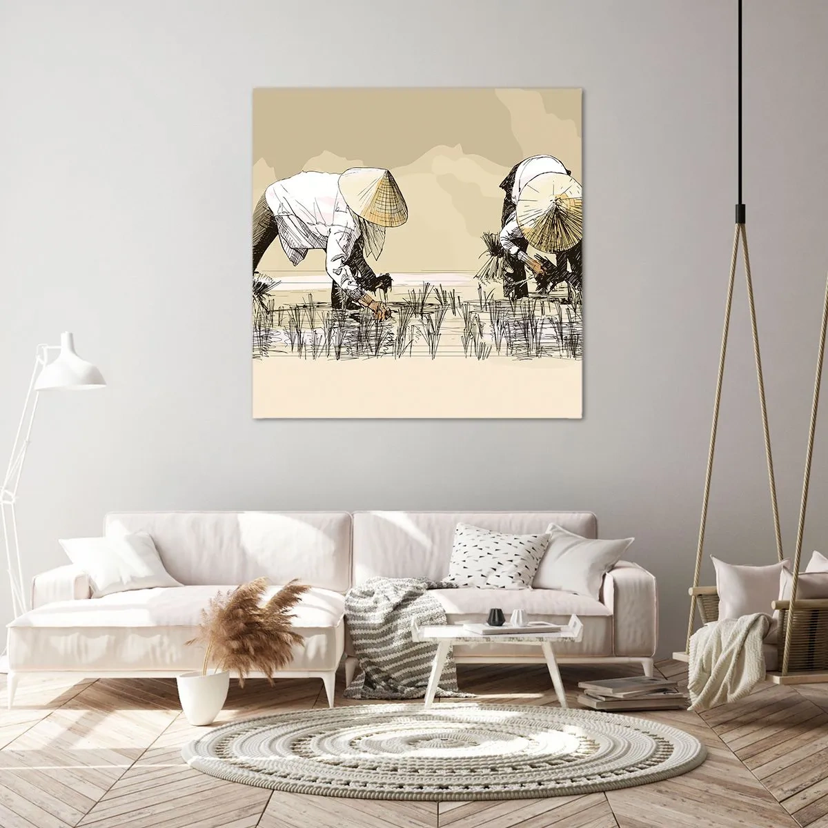 Canvastavla - Bild på duk - Lyckad skörd - 40x40 cm