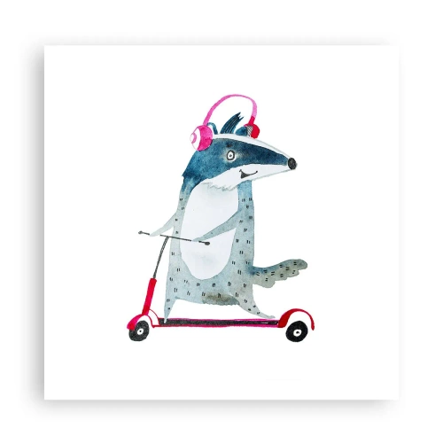 Affisch - Grävlingens glädje - 60x60 cm