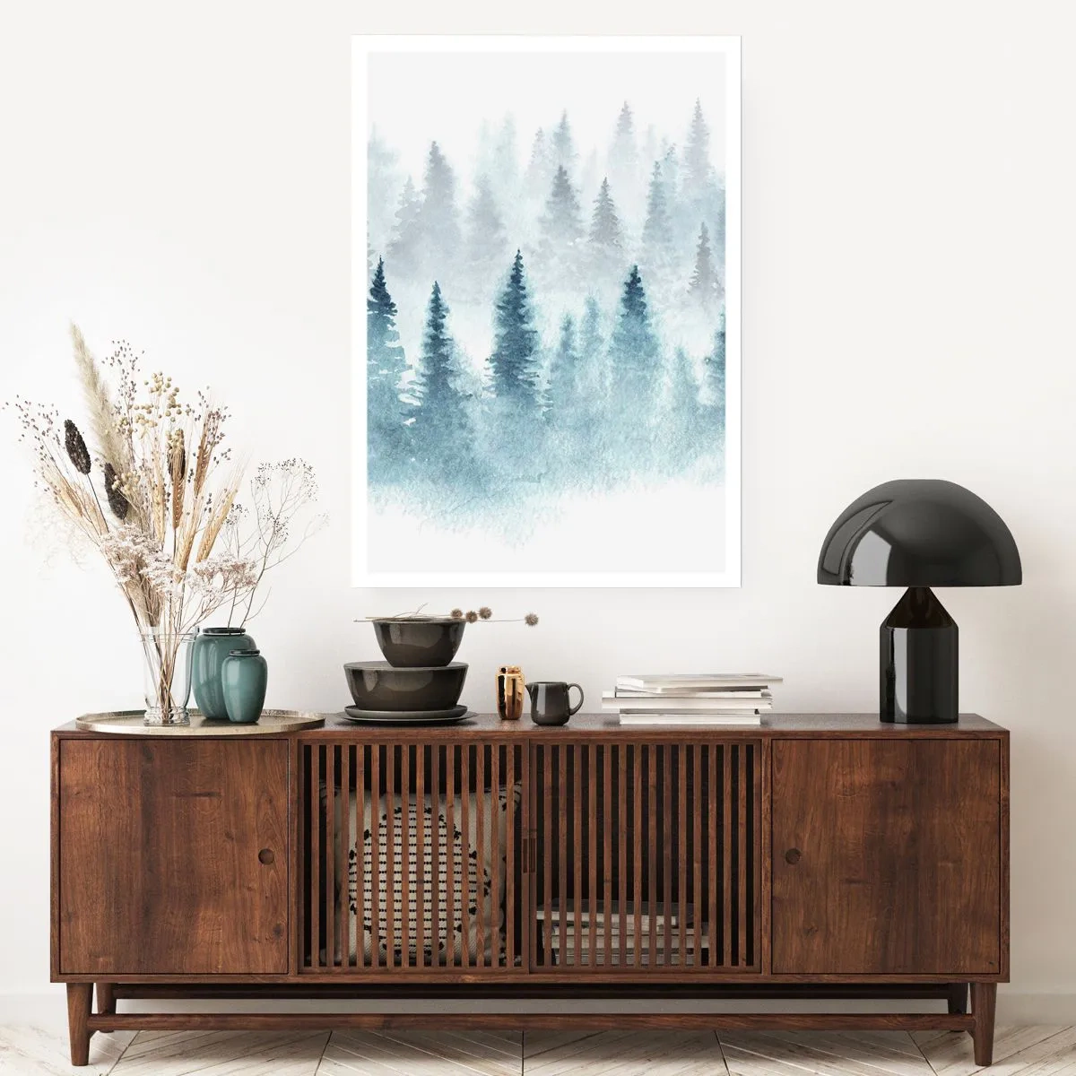 Affisch - Insvepta i dimma - 30x40 cm