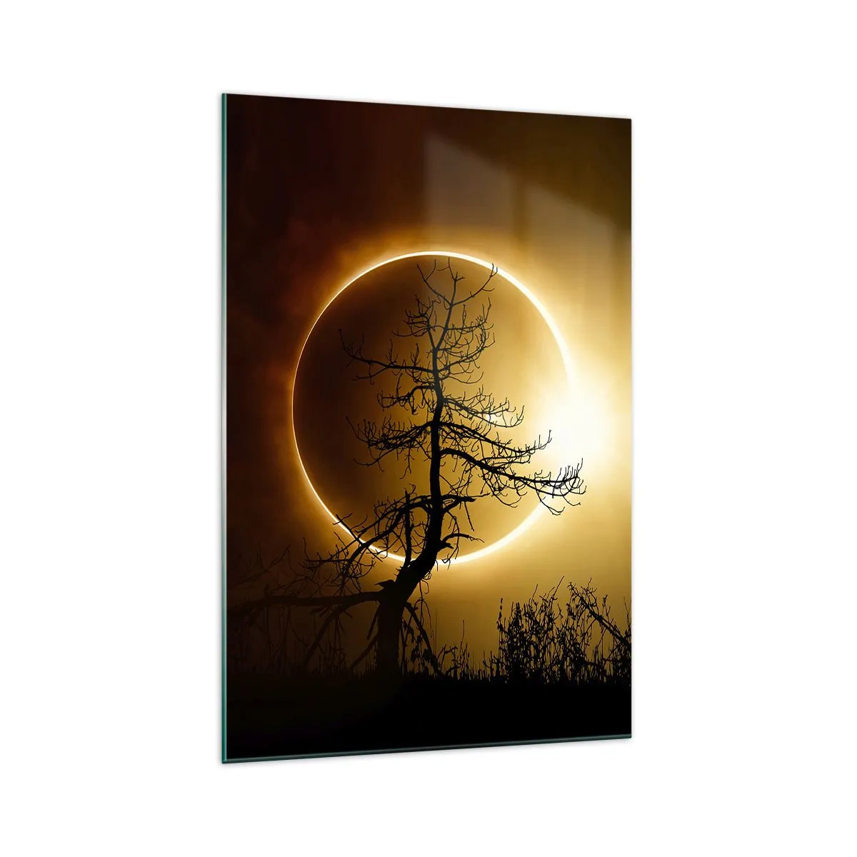 Glastavla - Bild på glas - Total förmörkelse - 70x100 cm