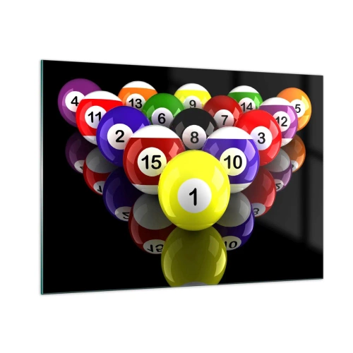 Glastavla - Bild på glas - Olika spelfärger - 100x70 cm