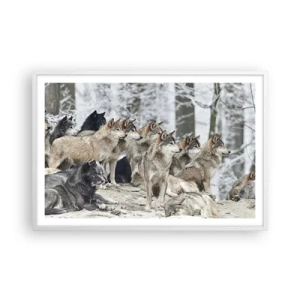 Affisch i vit ram - Familj och vänner - 91x61 cm