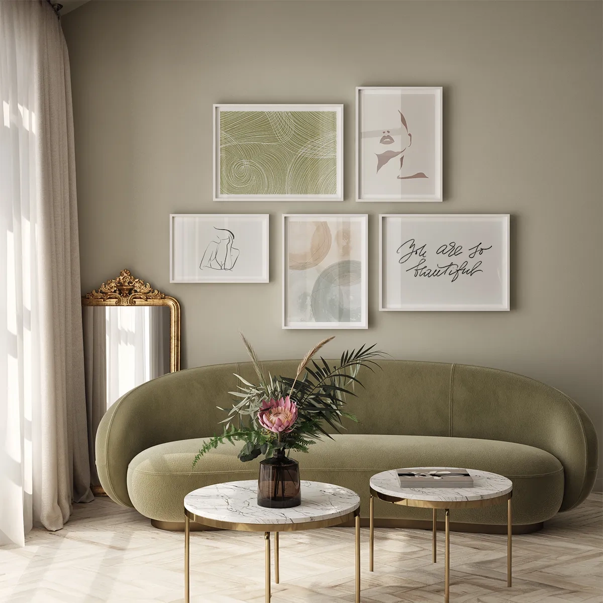 Beautiful green olive - Inspiration till vardagsrummet