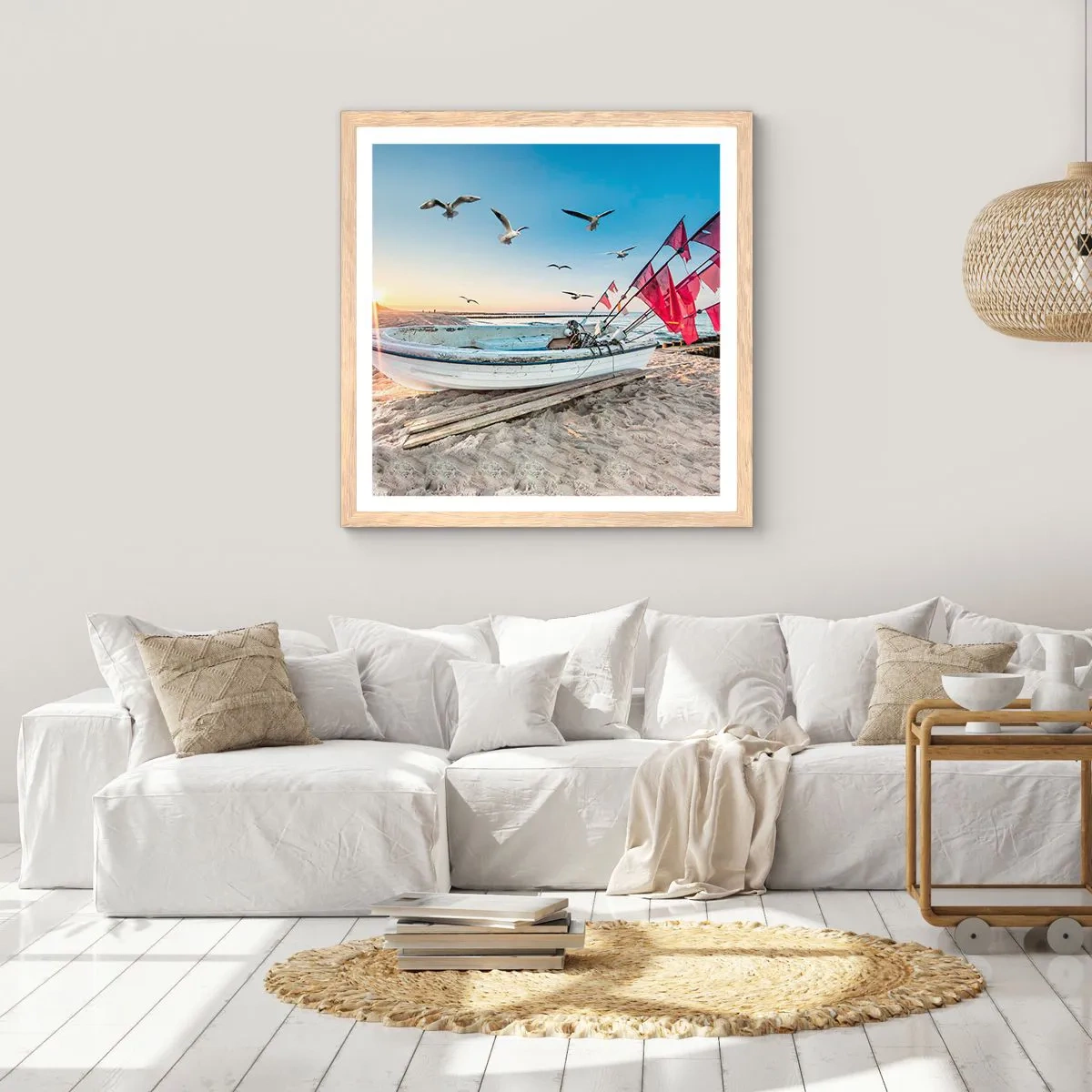 Affisch i ram av ljusek - Välförtjänt vila - 30x30 cm